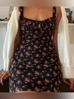 Urban Outfitters anya mesh mini dress Medium Rose Y2K